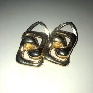 Gold Geometric shoe buckles, dress up plain shoes for a whole new look preloved